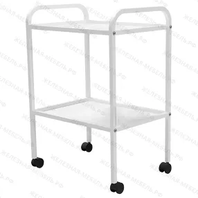 стол медицинский инструментальный сми-02 (полки металл, колёса пластик)