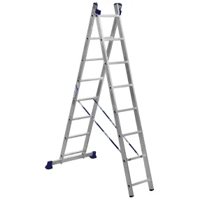 лестница двухсекционная алюминиевая 2х8 арт. 5208