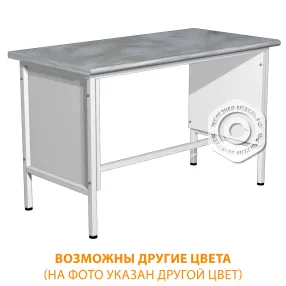 стол для врача рабочий сл-2 (1600х600х750) (постформинг серый, каркас серый)
