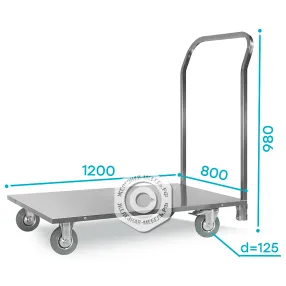 тележка платформенная грузовая тпгп – 1200х800х980 «profi ral»