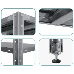 стеллаж полочный сплн «norma inox» 1800х800х400 со сплошной полкой (нерж.сталь)