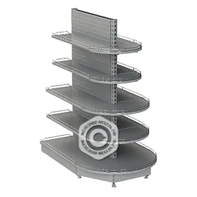 стеллаж торговый торцевой полукруглый 50 серия