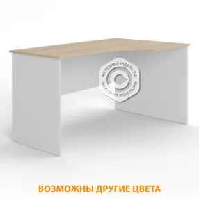 стол рабочий угловой ср-2 правый (корпус лдсп белый, столешница лдсп дуб сонома)