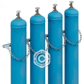 настенное крепление для 4-х газовых баллонов объемом 40 л. нк-к-04