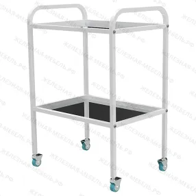 стол медицинский инструментальный сми-02 (полки металл, колёса пластик)