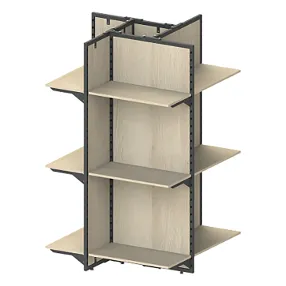 стеллаж островной четырехсторонний со стенками лдсп