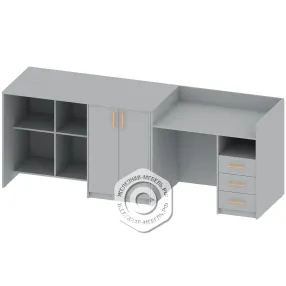 стол учительский с кафедрой пр-тр-80, шариковые направляющие