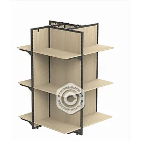 стеллаж островной четырехсторонний со стенками лдсп