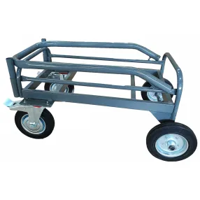 тележка для дворника с литыми колёсами d200 мм 2 шт + 2 шт поворотных с тормозом (без корыта) «s»