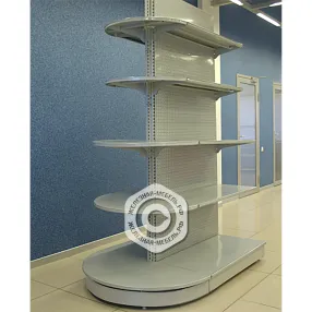 стеллаж торговый торцевой полукруглый 25 серия