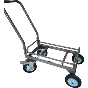 тележка для дворника с литыми колёсами d200 мм 2 шт + 2 шт поворотных с тормозом (без корыта) «s»