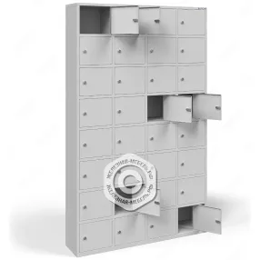 шкаф для обуви на 32 ячейки об-32 с дверьми