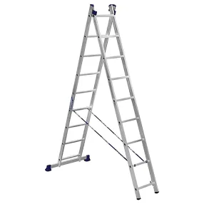 лестница двухсекционная алюминиевая 2х9 арт. 5209