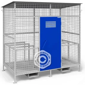 хранилище для 12 газовых баллонов сетчатое сварное хгс-02, настил пвл