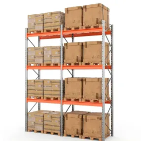 стеллаж паллетный двухсекционный 5000х1800х1100 мм (85.1.5), 3 яруса