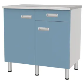 стол лабораторный двухтумбовый с дверками, ящиком и полкой сл-03-«мск» (сл-03-205)