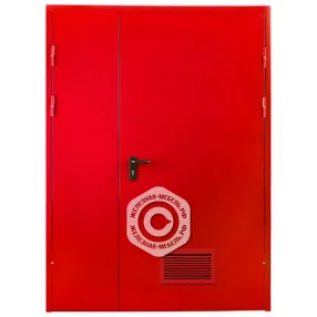 дверь ei 60 противопожарная двупольная с самозаплавляющейся решеткой