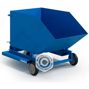 контейнер металлический опрокидывающийся ко-02 на колёсах