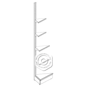 стеллаж торговый внешнего угла 25 серия