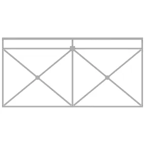 секция пешеходного ограждения по-1 крест тип 2, цинк