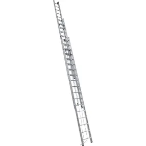 лестница трехсекционная алюминиевая выдвижная с тросом alumet 3х23 арт. 3323