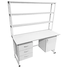 стол лабораторный с надстройкой слн 16.009 (белый)