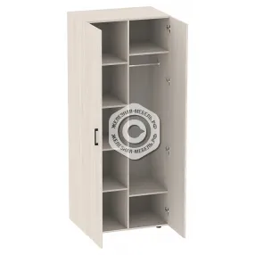 шкаф глубокий для одежды 1950х800х520 с 2 отделениями (7 полок, перекладина)