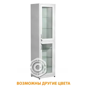 шкаф для медикаментов в металлической рамке (стекло) шмп-4 (белый)